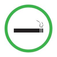 Smoking area sign icon on white background vector. vector