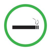 Smoking area sign icon on white background vector. vector