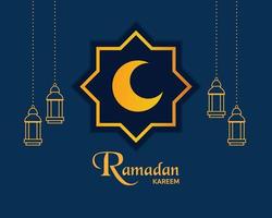 Minimal Ramadan Kareem Background Vector
