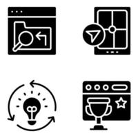 Pack of Mobile and App Linear Icons vector