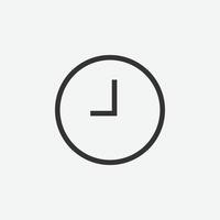 vector illustration of clock time on grey background for website and mobile app