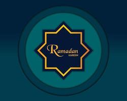simple tarjeta de felicitación de ramadan kareem vector