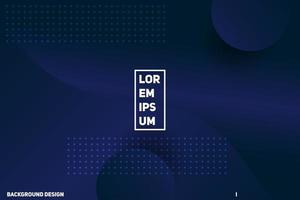 Dark Blue geometric background. Composition of fluid geometric shapes. vector