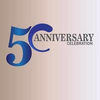 50 anniversary logo vector template. Design for banner, greeting cards or print