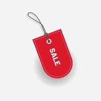 Red Discount Tag Label Sale Vector