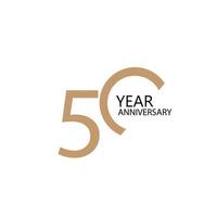 50  year anniversary celebration vector template design illustration