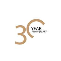 30  year anniversary celebration vector template design illustration