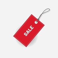 Red Tag Discount Sale Label Vector