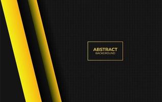 Abstract modern yellow and black design vector