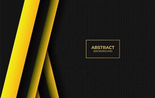 Abstract modern yellow and black style vector