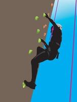 muro de escalada en vector gráfico de ilustración