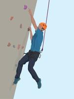 muro de escalada en vector gráfico de ilustración