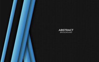 Abstract design blue and black style background vector