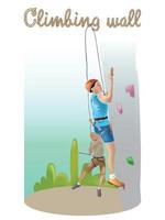 Climbing Wall on illustration graphic vector