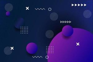 Purple geometric background. Composition of fluid geometric shapes. vector