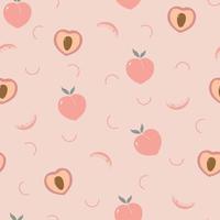 Seamless pattern with pastel peach vector
