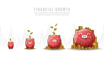 arte conceptual de crecimiento financiero vector