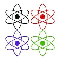 Set Of Atom On White Background vector