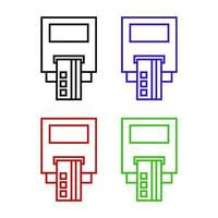 Atm Set On White Background vector
