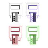 Atm Set On White Background vector