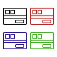 Bank Card Set On White Background vector