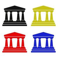 Bank Set On White Background vector