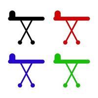 Set Of Hospital Stretcher On White Background vector