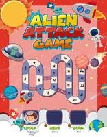 Board Game for kids in outer space style template vector