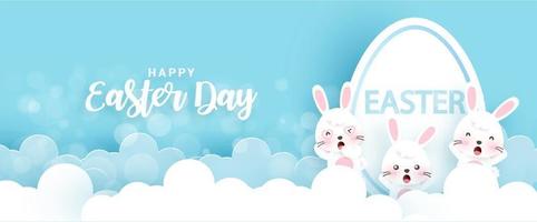 Easter day background and banner . vector