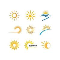 logotipo de ilustración de sol vector