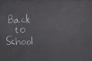 Back to school and education concept on blackboard photo