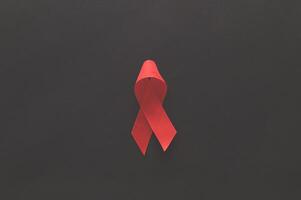 Red ribbon symbolizes World Health Day photo