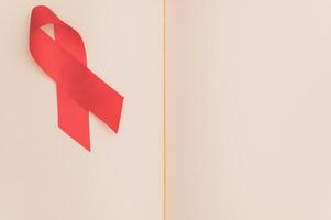 Red ribbon symbolizes World Health Day photo