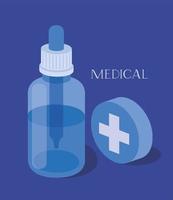 medicine bottle drugs dropper vector illustration