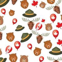 Canada pattern background design vector