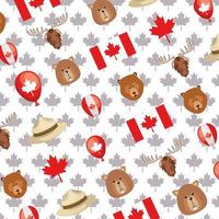 Canada pattern background design vector