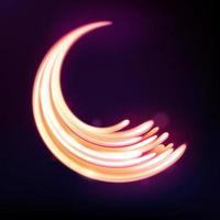 Magic neon light curved lines, Abstract Background. Vector Illustration