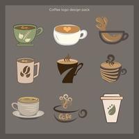colección de logotipo de taza de café vector