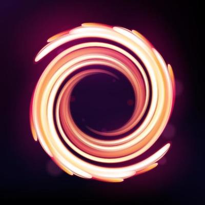 Magic neon light curved lines, Abstract Background. Vector Illustration