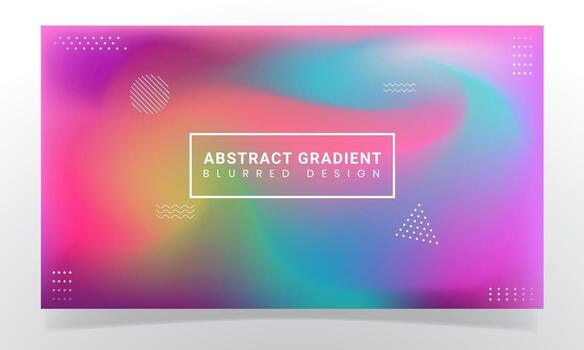 blurred gradient and shapes background design vector