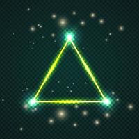 Glowing Effect Triangle Stroke with isolated background vector