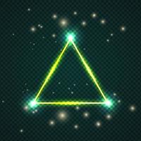 Glowing Effect Triangle Stroke with isolated background vector