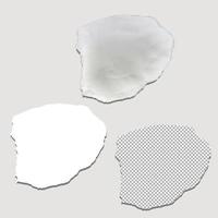 Three shapes of torn paper vector