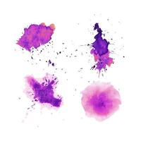 Editable Splashing Dirty Marks Icons Grunge Purple Isolation Vector