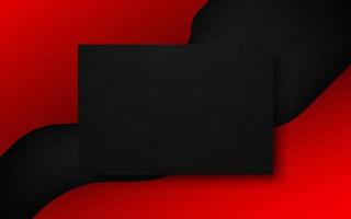 Black paper and wavy layers of red background vector