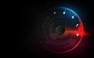 Speed motion background with fast speedometer car. Racing velocity background. vector