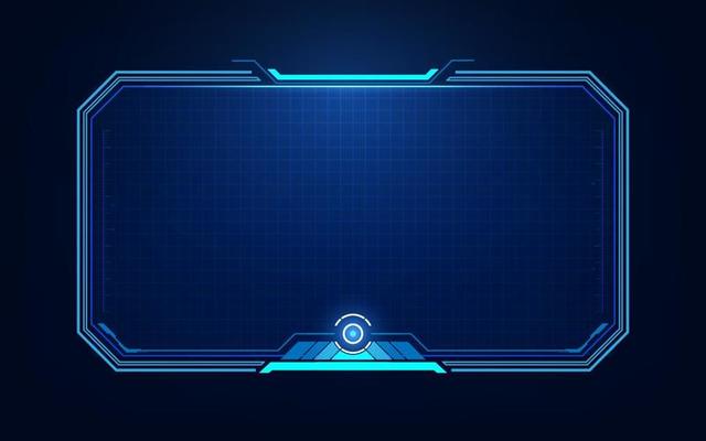 HUD, UI, GUI futuristic user interface screen elements. High tech screen for video game. Sci-fi concept design.