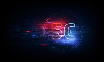 Resumen 5g nuevo fondo de conexión inalámbrica a internet. red global red de alta velocidad. Símbolo 5g en el fondo. vector