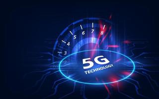 Concepto de vector de tecnología inalámbrica de red 5g. Internet móvil de alta velocidad.