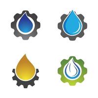 Water engine logo images set vector